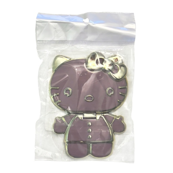 HELLO KITTY Rotatable Foldable Mobile Phone Stand With Mirror Purple/ Gold - Picture 7 of 8